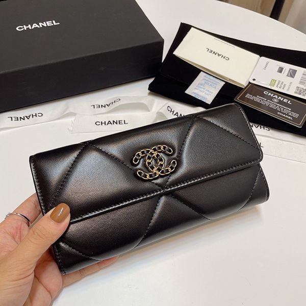 [Restock?] Chanel 19 Long Flap Wallet Replica shp90308
