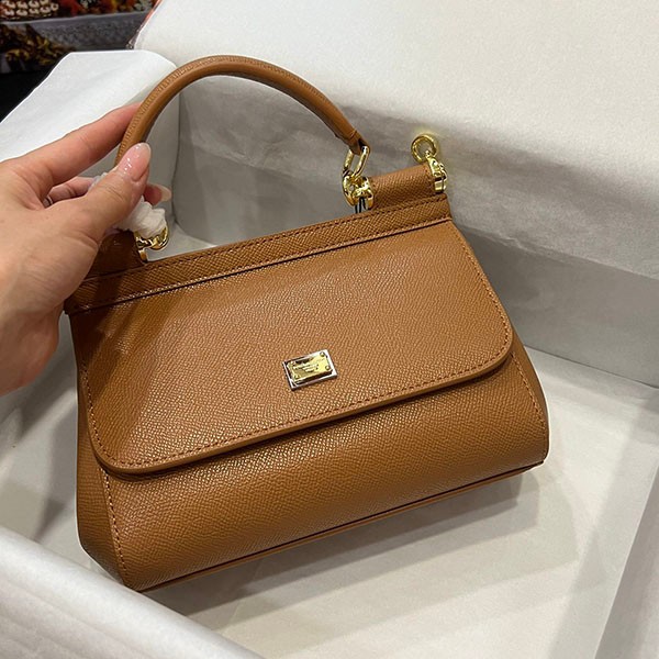 Dolce & Gabbana Replica SICILY Bag in Dauphine Leather Small Size Dolce & Gabbana Replica SICILY Bag in Dauphine Leather Small Size