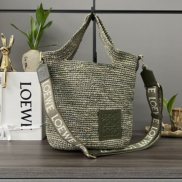New color ☆ Rare Loewe Paula's Slit Raffia Bag Replica Basket 101131