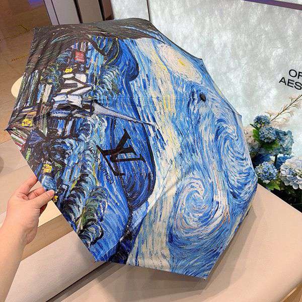 Limited edition rare Louis Vuitton three-fold umbrella N grade ☆ Rain or shine vus47735