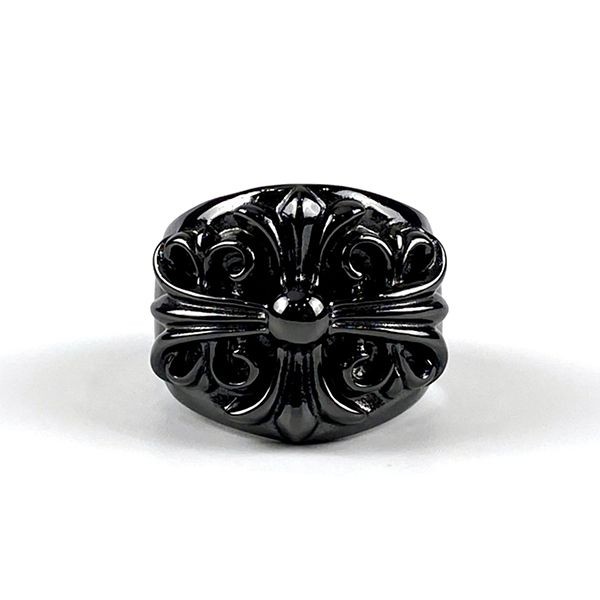Free shipping Chrome Hearts Black & Silver Square Fake Ring Kui55063 Free shipping Chrome Hearts Black & Silver Square Fake Ring Kui55063