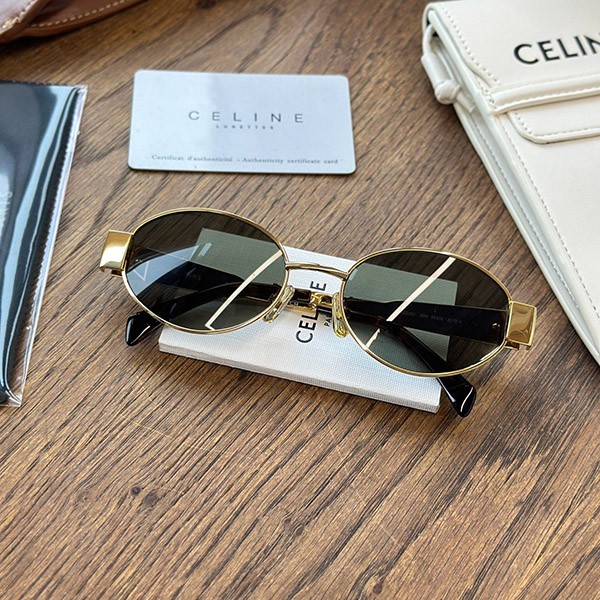 Celine Replica Triomphe Metal 01 Sunglasses / Metal Gold Cej42047