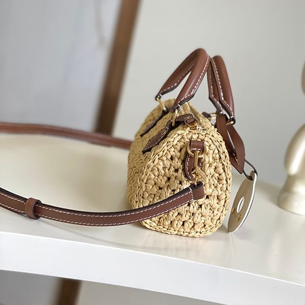 n-grade recommended Louis Vuitton Raffia Nano Speedy replica M83525