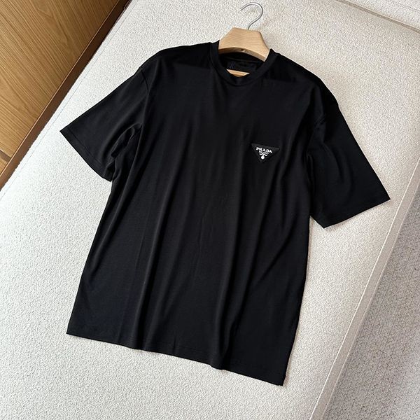 High quality [cute? new item] Prada logo T-shirt fake black pun13888