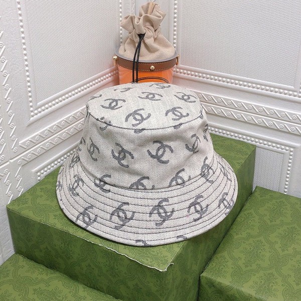 ★Sold out★ [Fake Chanel] Coco Mark Logo Bucket Hat (with drawstring) shn48547
