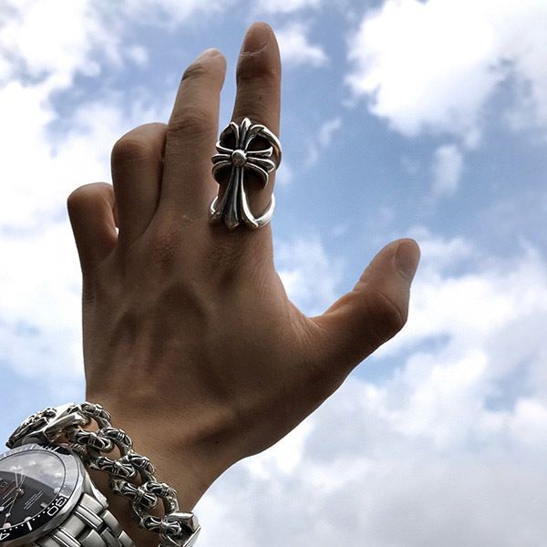 [Chrome Hearts] CH Infinity Cross Ring Replica/Silver Kui28424