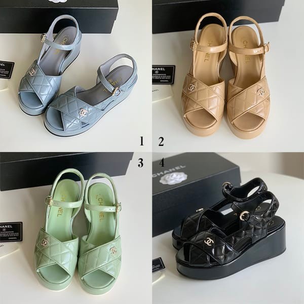 Classic Chanel Replica CC Mark Platform Sandals and Mules 4 Colors shn96385