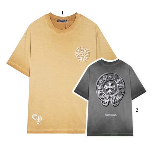[Very versatile] Chrome Hearts Scroll Logo Short Sleeve T-Shirt Replica 2 colors Kuk19171