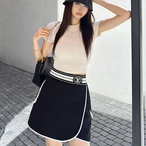 Louis Vuitton Graphic Box Replica Pleated Mini Skirt vui50805