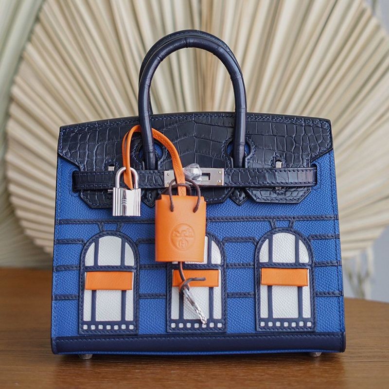 Very popular!! New color Hermes Birkin 20 replica Serie Faubourg Night Veau Madame x Alligator Matte x Swift erc15740 Very popular!! New color Hermes Birkin 20 replica Serie Faubourg Night Veau Madame x Alligator Matte x Swift erc15740
