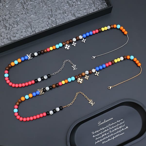 Very popular Louis Vuitton necklace replica LV surfing beads 2 colors M01891