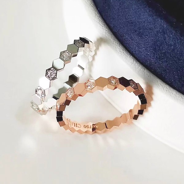 Rare Fake Chaumet BEE MY LOVE Collection Honeycomb Ring 2 Colors shb35238