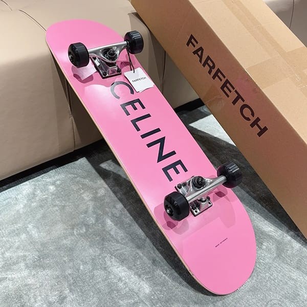 Latest and stylish Celine logo printed wooden skateboard replica Cei14335