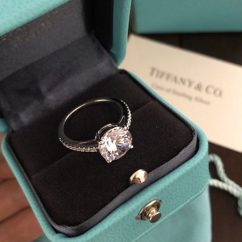 Classic [Worn by Twice Sana] Tiffany Soleste engagement ring, ring copy Tim50908