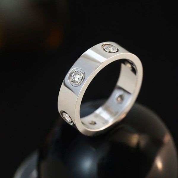 Rare Cartier Mini Love Ring Replica White Gold Diamond kak37218