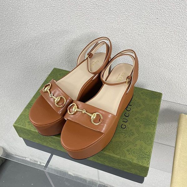 Tracking included Gucci Horsebit leather replica platform sandals gux65640 Tracking included Gucci Horsebit leather replica platform sandals gux65640
