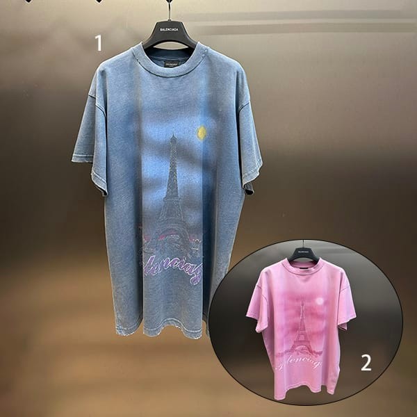 New design Balenciaga replica PARIS MOON oversized T-shirt in 2 colors baf86746