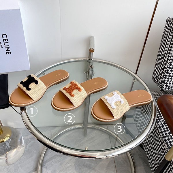 Very popular ☆ Celine Limpia mule shoes flat sandals replica 3 colors Ced13248