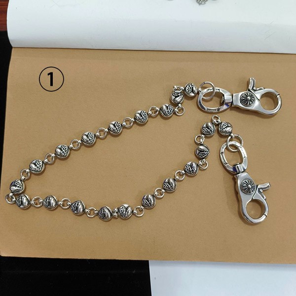 Immediate delivery Chrome Hearts replica wallet chain long cross ball Kuv12439