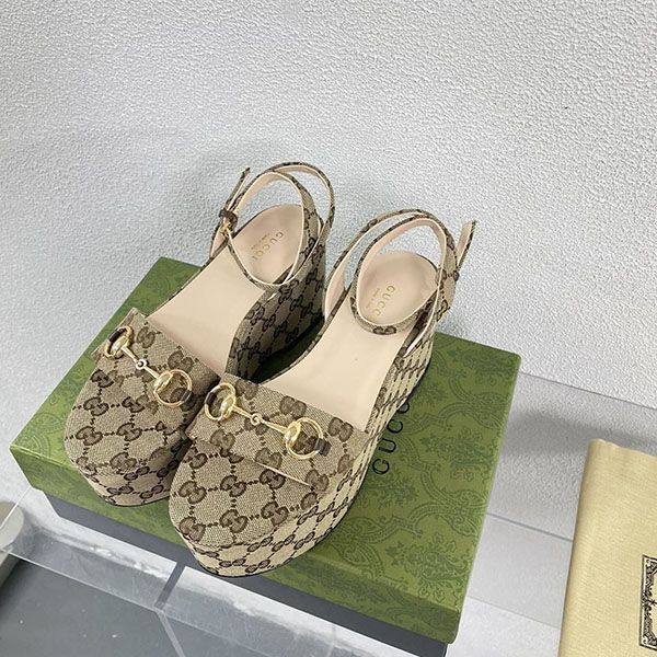 Perfect gift: Gucci Horsebit platform sandals gux41675 Perfect gift: Gucci Horsebit platform sandals gux41675