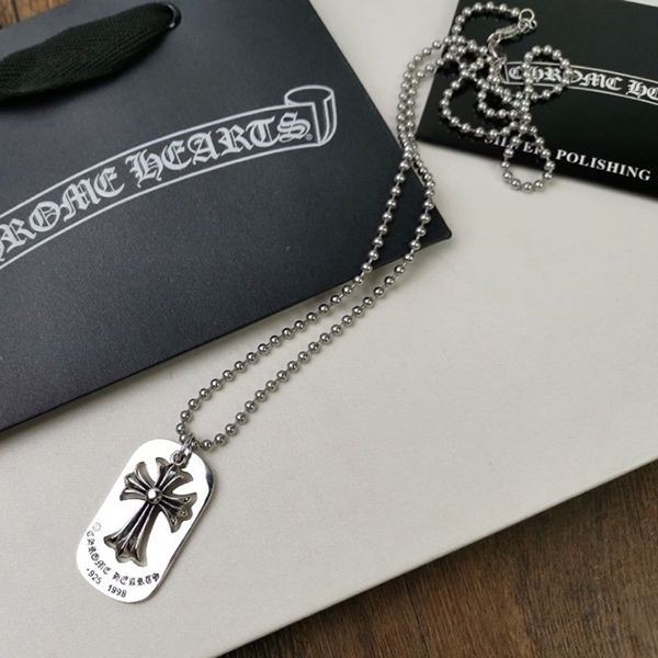 Very popular! Replica Chrome Hearts necklace, dagger, silver, Kul30363