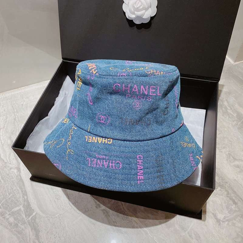 Very popular!! New color Chanel bucket hat fake denim shc00987 Very popular!! New color Chanel bucket hat fake denim shc00987