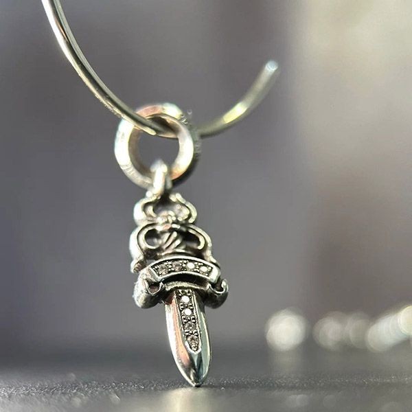 Free shipping Chrome Hearts Diamond Dagger Charm Fake Kul36821