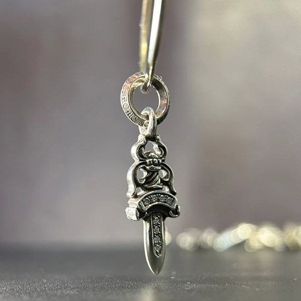 Free shipping Chrome Hearts Diamond Dagger Charm Fake Kul36821