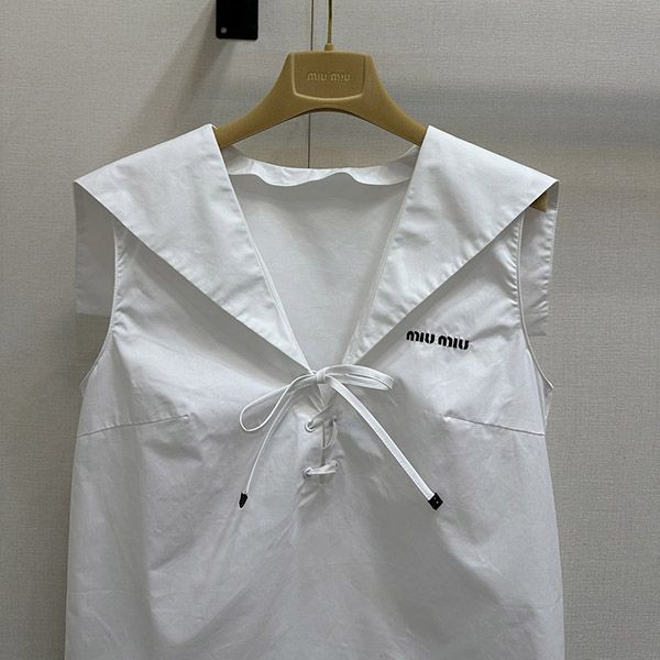 Free shipping Miu Miu poplin top replica mya91201