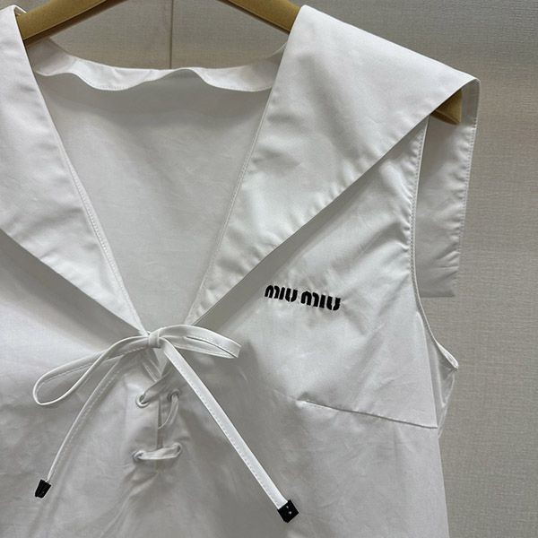 Free shipping Miu Miu poplin top replica mya91201