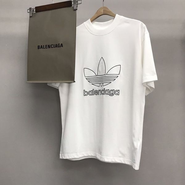 Rare Balenciaga x Adidas knockoff collaboration Trefoil T-shirt baj76671