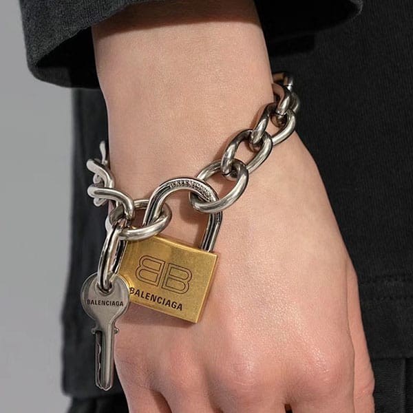 Perfect gift: Balenciaga replica antique lock & key chain bracelet bai80879