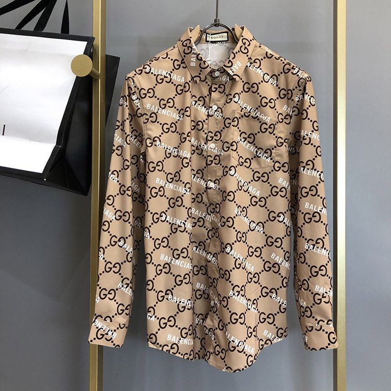 Gucci Balenciaga GG logo shirt replica guv47041 Gucci Balenciaga GG logo shirt replica guv47041