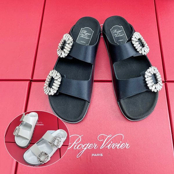 Attention ★ Roger Vivier Slidey Viv Sandals Replica 2 colors roy31495