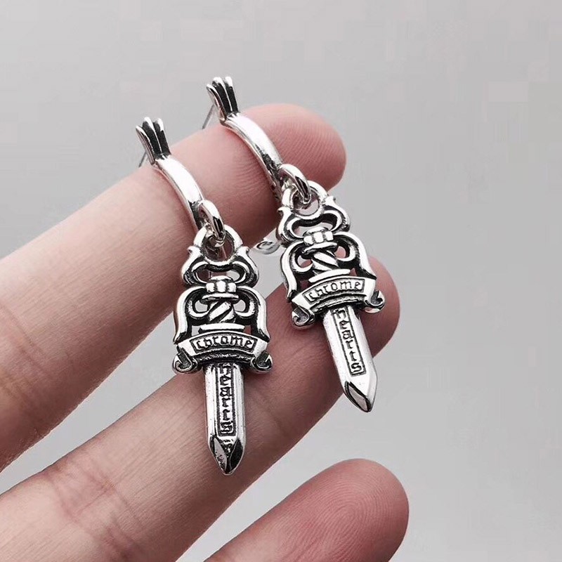No customs duties Chrome Hearts earrings replica #5 dagger hoop single ear Kuk10784