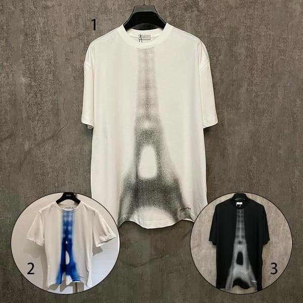 No.1 Popular Dior Eiffel Tower Cotton Linen Jersey T-Shirt Replica 3 Colors def48513 No.1 Popular Dior Eiffel Tower Cotton Linen Jersey T-Shirt Replica 3 Colors def48513