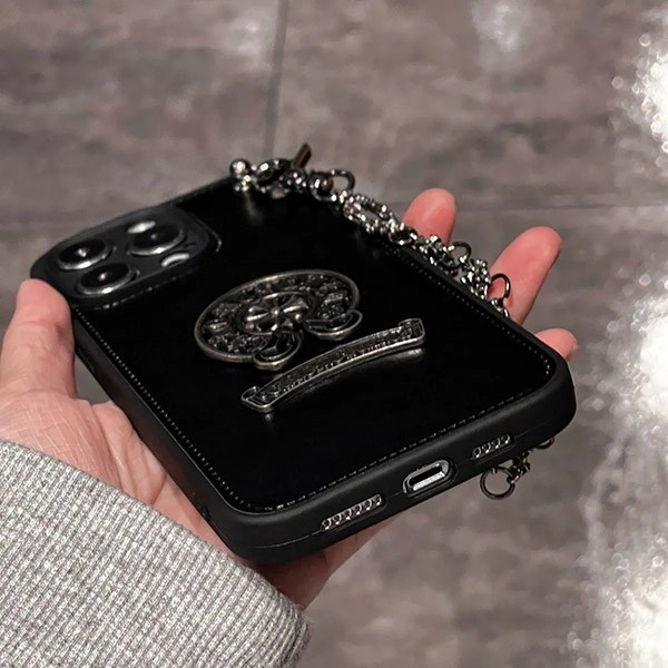 Immediate delivery Chrome Hearts iPhone 15 case replica CH Plus chain strap Kuz10647