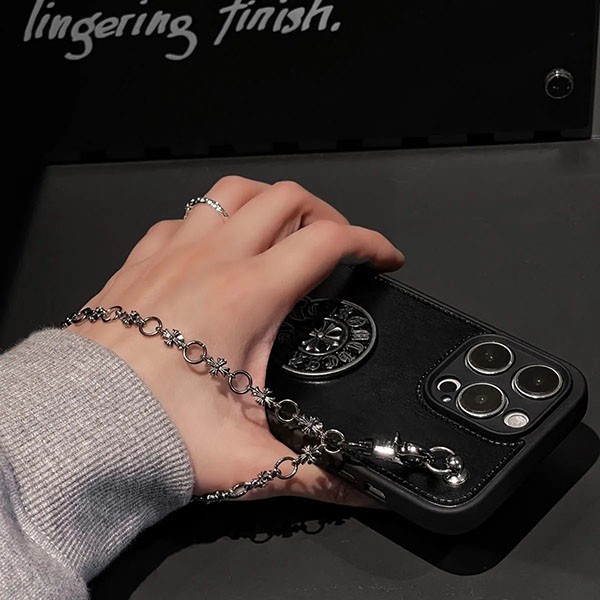 Immediate delivery Chrome Hearts iPhone 15 case replica CH Plus chain strap Kuz10647