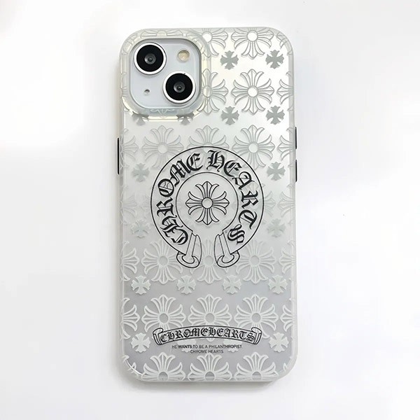 Chrome Hearts iPhone Case 14 Copy CH Cross White Smartphone Case Kuo20432