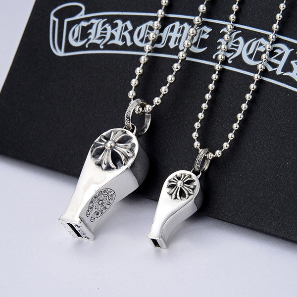 CHROME HEARTS Whistle Charm Fake Tiny CH Plus Necklace