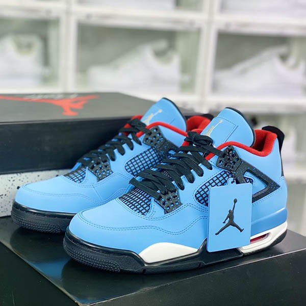Travis Scott x Nike Air Jordan 4 Replica Retro Cactus Jack University Blue/Varsity Red 308497406