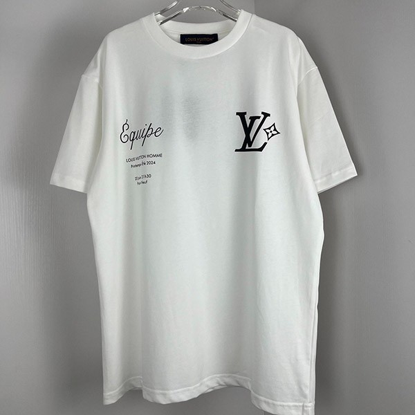 Louis Vuitton Replica Printed Short Sleeve Cotton T-Shirt vuz58588