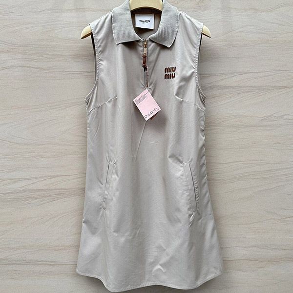 Cheap Miu Miu Panama Cotton Dress Replica with Tracking mym41633