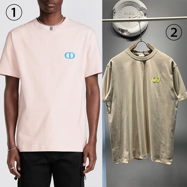 High quality Dior replica CD icon T-shirt embroidered crew neck 2 colors 013J600A067 High quality Dior replica CD icon T-shirt embroidered crew neck 2 colors 013J600A067