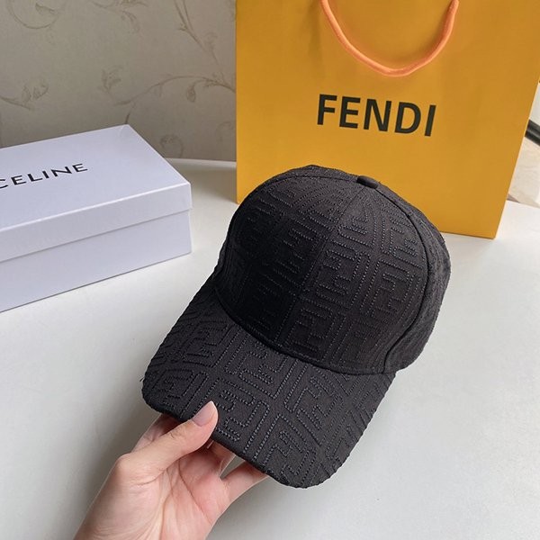 Attention ★ Fendi replica FF motif canvas logo baseball cap fer93871