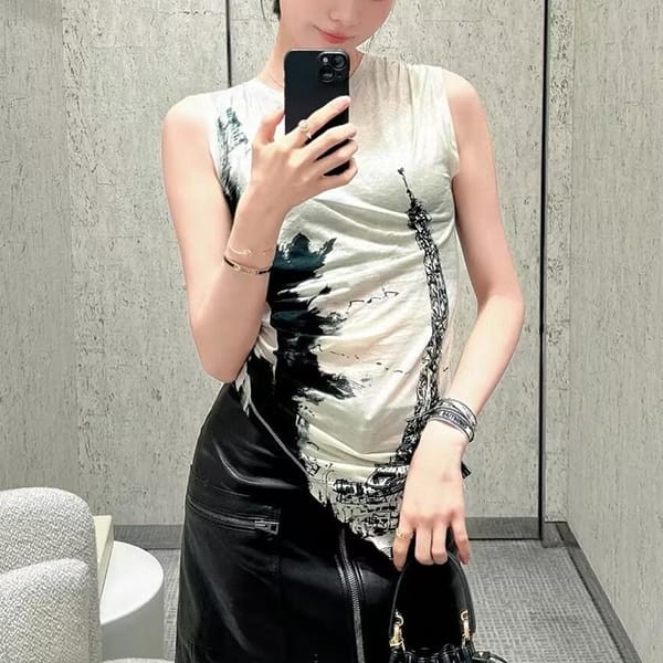 Nice Dior asymmetrical tank top T-shirt replica der68992 Nice Dior asymmetrical tank top T-shirt replica der68992