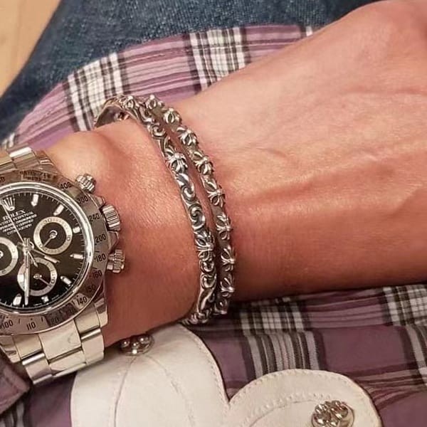 Cheap Chrome Hearts Replica Cross Band Bangle 925 Silver Kub58086 with Tracking Cheap Chrome Hearts Replica Cross Band Bangle 925 Silver Kub58086 with Tracking