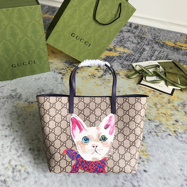 Gucci Children's Tote Bag Replica GG Supreme Cat guv47509 Gucci Children's Tote Bag Replica GG Supreme Cat guv47509