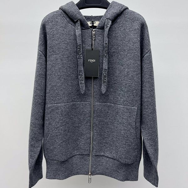 High quality???Fendi drawstring cashmere hoodie replica fer75659 High quality???Fendi drawstring cashmere hoodie replica fer75659