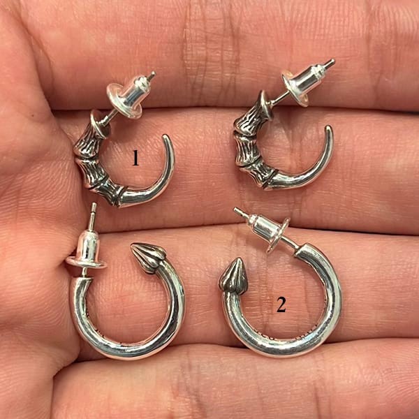 Super Hot Topic! Chrome Hearts Plain Hoop Earrings Replica 2 Colors Kuq33228